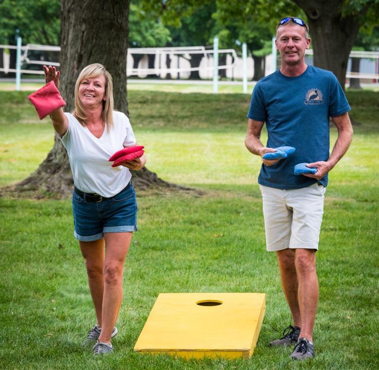 Cornhole tournament play