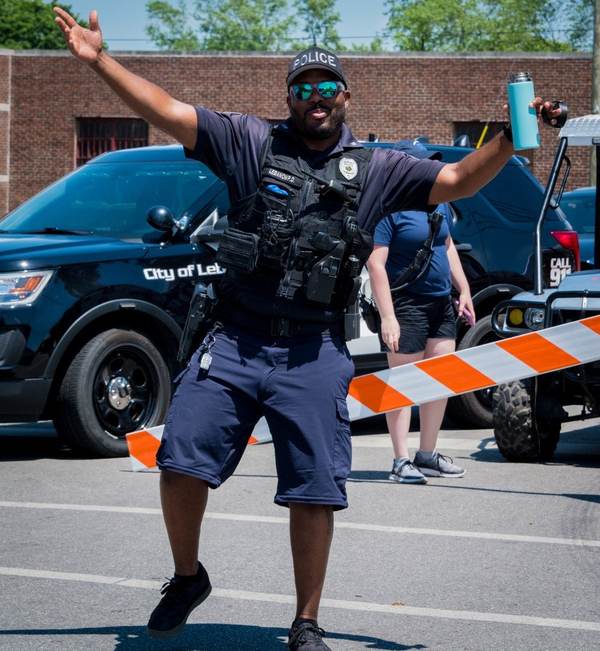 Lebanon police officer dancing
